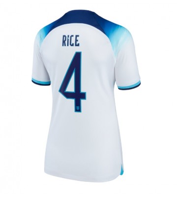 England Declan Rice #4 Hjemmebanetrøje Dame VM 2022 Kort ærmer